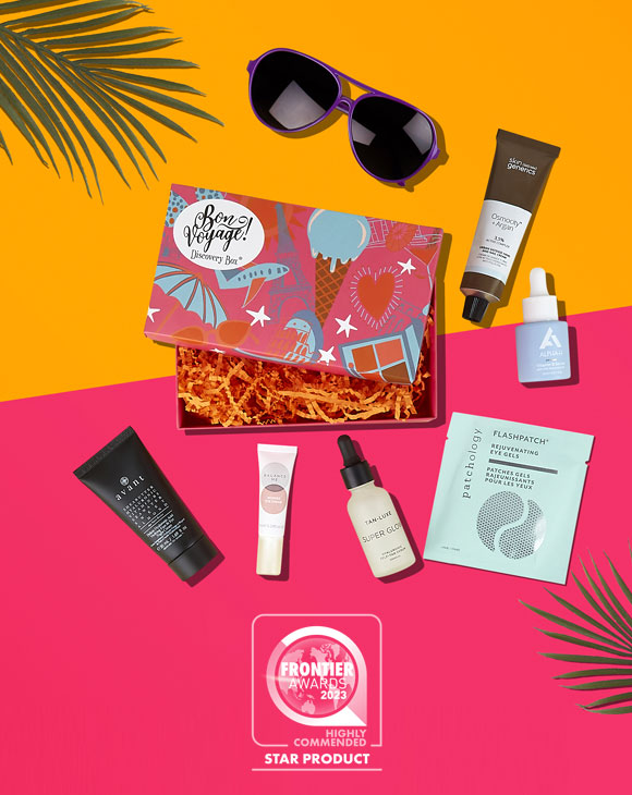 Highly Commended <br>
Bon Voyage Discovery Box
<span> Skincare Edit  for EasyJet - Frontier Award 2023 </span>