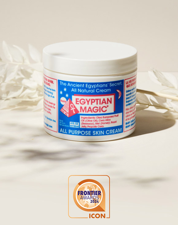 Winner - Egyptian Magic 75ml<br>
<span>One of the top 40 travel retail icons</span>