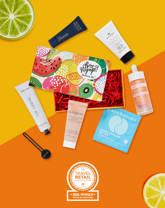 Winner - EasyJet Bon Voyage Discovery Box<br>
<span>Best Skincare, Haircare, Bath & body OVER €45, 2024</span>
