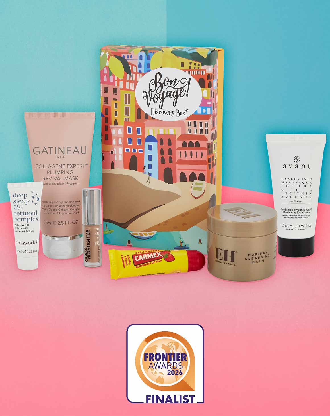 Finalist - Bon Voyage Discovery Box - easyJet Exclusive 2025<br>
<span>Emerging Brand or Small Supplier of the Year</span>